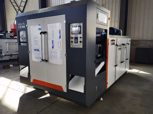 Sanqing डबल स्टेशन 3000 मिलीलीटर एचडीपीई बोतल निर्माण मशीन 400 पीसी / एचआर