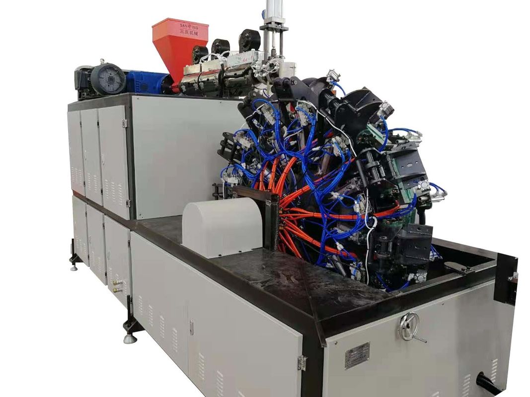 स्वचालित 12 मोल्ड रोटरी ब्लो मोल्डिंग मशीन 6000 पीसी / एच उत्पाद की मात्रा 90 मिली