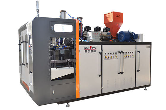 गुणवत्ता  CE Jar Blow Molding Machine 2 Die Heads Plastic Water Bottle Blowing Machine 11kw कारखाना